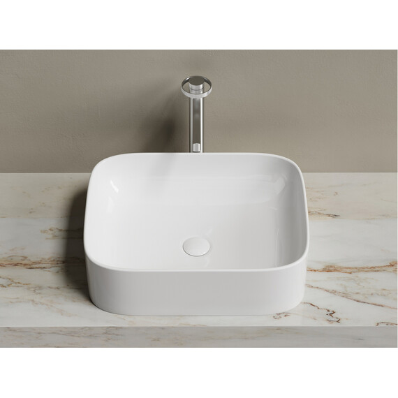 УМЫВАЛЬНИК ЧАША НАКЛАДНАЯ ПРЯМОУГОЛЬНАЯ CERAMICA NOVA ELEMENT 505*380*150ММ БЕЛЫЙ ГЛЯНЦЕВЫЙ