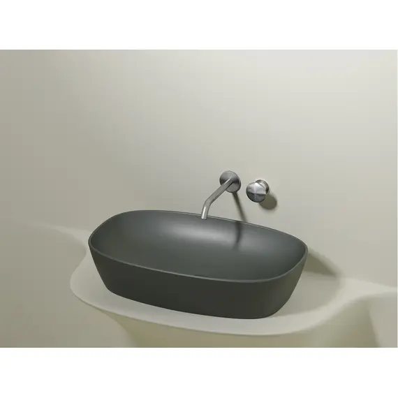 УМЫВАЛЬНИК ЧАША НАКЛАДНАЯ ОВАЛЬНАЯ CERAMICA NOVA ELEMENT (ЦВЕТ АНТРАЦИТ МАТОВЫЙ) 600*380*138ММ