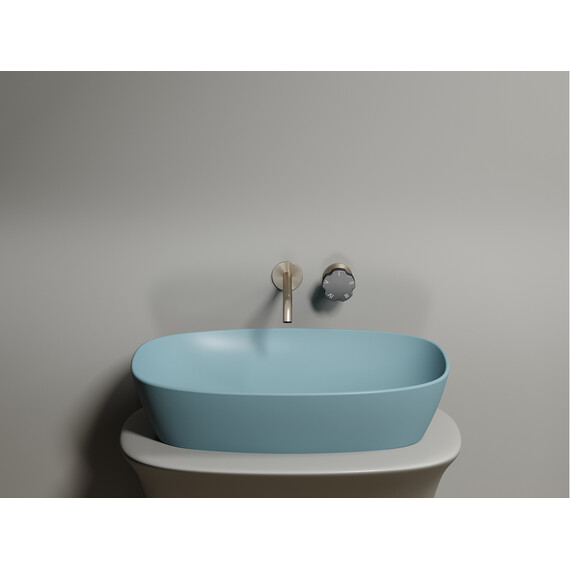 УМЫВАЛЬНИК ЧАША НАКЛАДНАЯ ОВАЛЬНАЯ CERAMICA NOVA ELEMENT (ЦВЕТ ЗЕЛЕНЫЙ МАТОВЫЙ) 600*380*138ММ