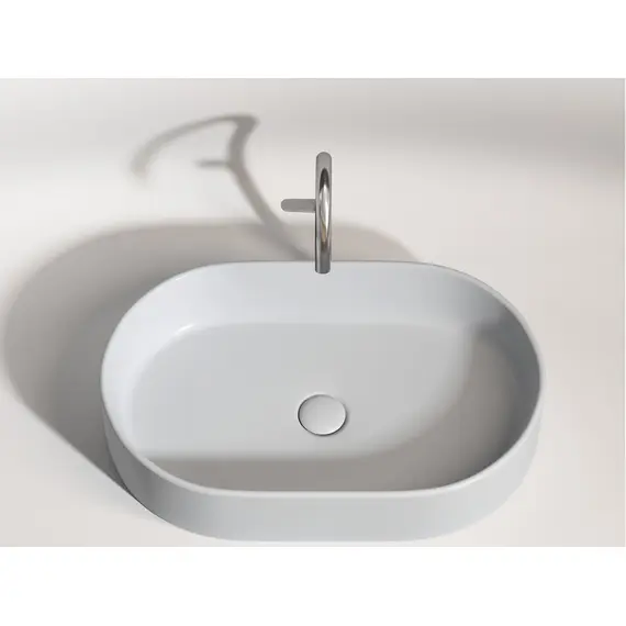 УМЫВАЛЬНИК ЧАША НАКЛАДНАЯ ОВАЛЬНАЯ CERAMICA NOVA ELEMENT (ЦВЕТ СЕРЫЙ МАТОВЫЙ) 608*385*122ММ
