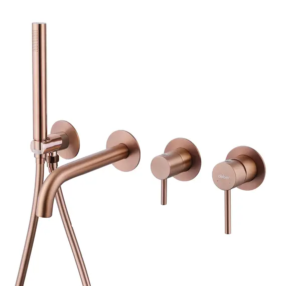 СМЕСИТЕЛЬ ABBER WASSER KREIS AF8130MRG ДЛЯ ВАННЫ СКРЫТОГО МОНТАЖА, РОЗОВОЕ ЗОЛОТО МАТОВОЕ