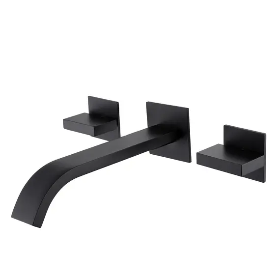 СМЕСИТЕЛЬ ABBER WASSERFALL AF8612B ДЛЯ РАКОВИНЫ СКРЫТОГО МОНТАЖА, ЧЕРНЫЙ МАТОВЫЙ