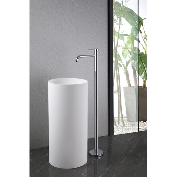 СМЕСИТЕЛЬ ABBER WASSER KREIS AF8140 НАПОЛЬНЫЙ ДЛЯ РАКОВИНЫ, ХРОМ