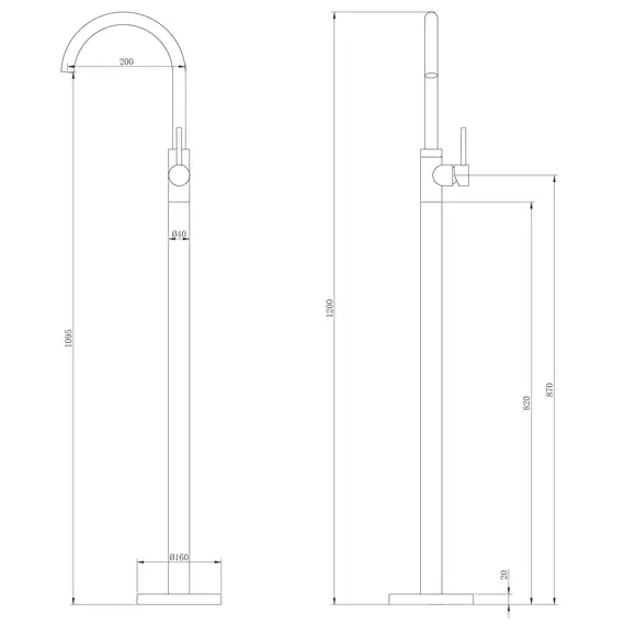 СМЕСИТЕЛЬ ABBER WASSER KREIS AF8141RG НАПОЛЬНЫЙ ДЛЯ РАКОВИНЫ, РОЗОВОЕ ЗОЛОТО