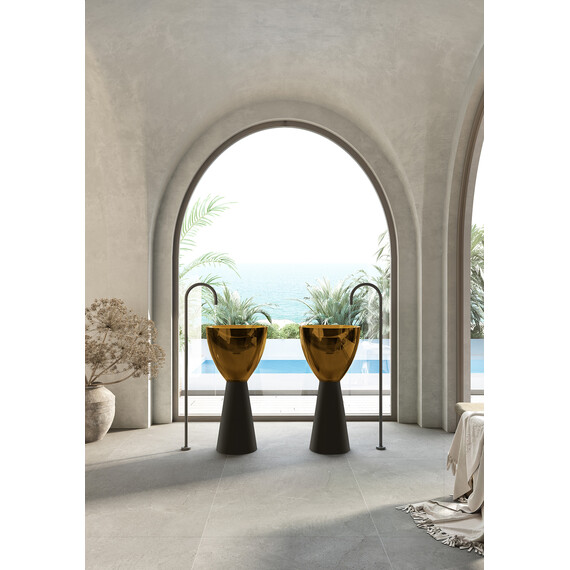 РАКОВИНА ОТДЕЛЬНОСТОЯЩАЯ ПРОЗРАЧНАЯ ABBER KRISTALL AT2703BLACK-VESUVIAN ЧЕРНЫЙ/ОЛИВКОВЫЙ