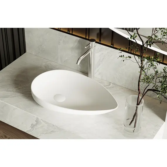 РАКОВИНА НАКЛАДНАЯ ABBER BEQUEM AC2117MW БЕЛАЯ МАТОВАЯ