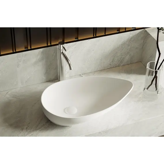 РАКОВИНА НАКЛАДНАЯ ABBER BEQUEM AC2117MW БЕЛАЯ МАТОВАЯ