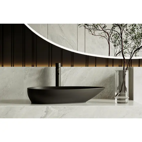 РАКОВИНА НАКЛАДНАЯ ABBER BEQUEM AC2117MB ЧЕРНАЯ МАТОВАЯ