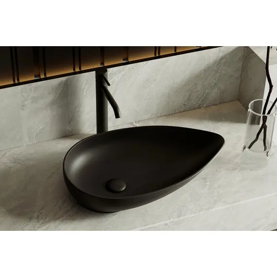 РАКОВИНА НАКЛАДНАЯ ABBER BEQUEM AC2117MB ЧЕРНАЯ МАТОВАЯ