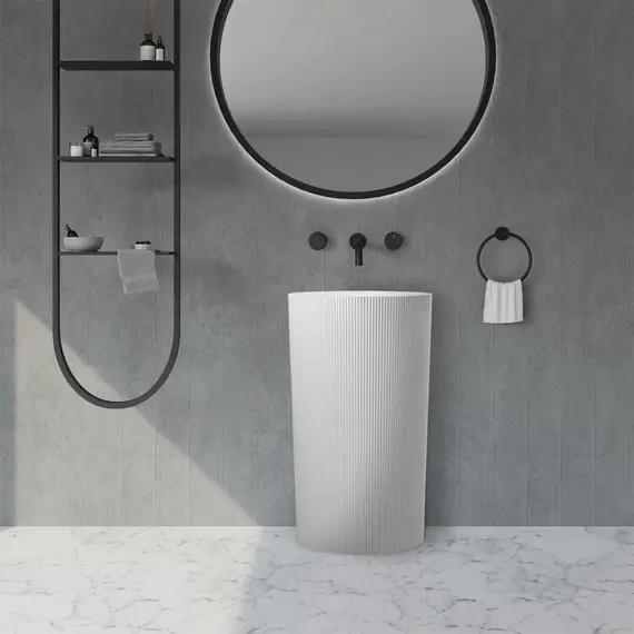 РАКОВИНА ОТДЕЛЬНОСТОЯЩАЯ ABBER STEIN AS2501-H БЕЛАЯ МАТОВАЯ