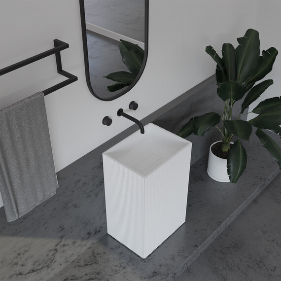 РАКОВИНА ОТДЕЛЬНОСТОЯЩАЯ ABBER STEIN AS2503-H БЕЛАЯ МАТОВАЯ