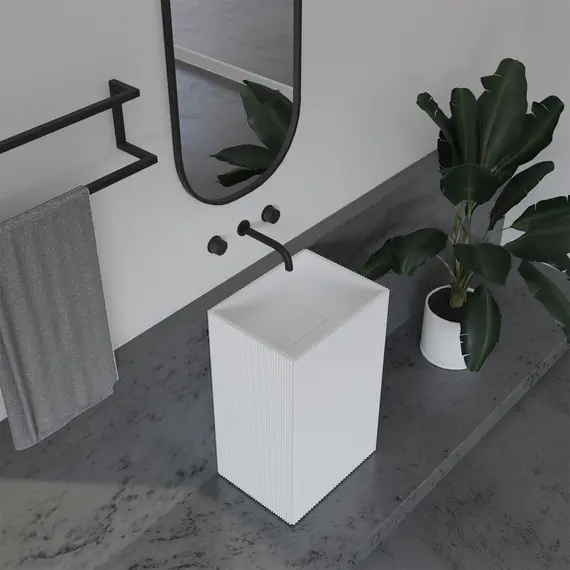 РАКОВИНА ОТДЕЛЬНОСТОЯЩАЯ ABBER STEIN AS2503-H БЕЛАЯ МАТОВАЯ