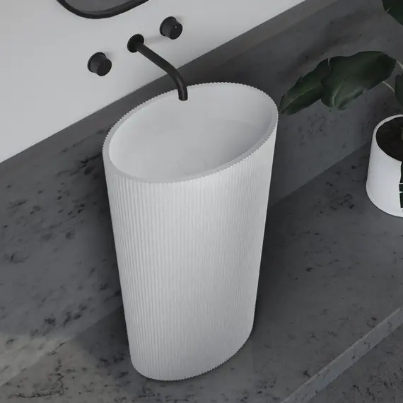 РАКОВИНА ОТДЕЛЬНОСТОЯЩАЯ ABBER STEIN AS2504-H БЕЛАЯ МАТОВАЯ