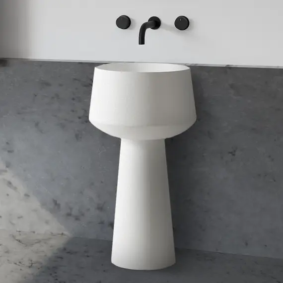 РАКОВИНА ОТДЕЛЬНОСТОЯЩАЯ ABBER STEIN AS2508 БЕЛАЯ МАТОВАЯ