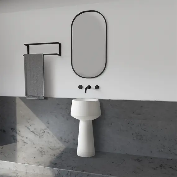 РАКОВИНА ОТДЕЛЬНОСТОЯЩАЯ ABBER STEIN AS2508 БЕЛАЯ МАТОВАЯ