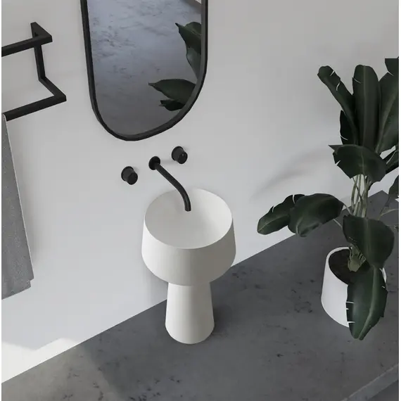 РАКОВИНА ОТДЕЛЬНОСТОЯЩАЯ ABBER STEIN AS2508 БЕЛАЯ МАТОВАЯ