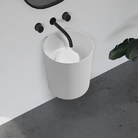 РАКОВИНА ПОДВЕСНАЯ ABBER STEIN AS2624 БЕЛАЯ МАТОВАЯ