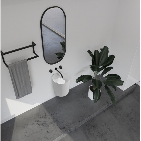 РАКОВИНА ПОДВЕСНАЯ ABBER STEIN AS2624 БЕЛАЯ МАТОВАЯ