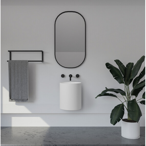 РАКОВИНА ПОДВЕСНАЯ ABBER STEIN AS2624 БЕЛАЯ МАТОВАЯ