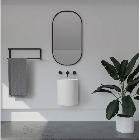 РАКОВИНА ПОДВЕСНАЯ ABBER STEIN AS2624 БЕЛАЯ МАТОВАЯ