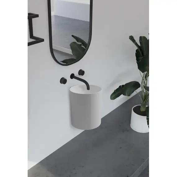 РАКОВИНА ПОДВЕСНАЯ ABBER STEIN AS2624 БЕЛАЯ МАТОВАЯ