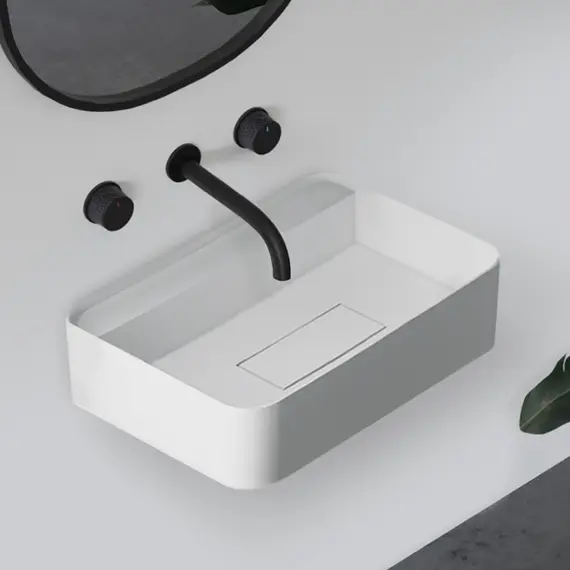 РАКОВИНА ПОДВЕСНАЯ ABBER STEIN AS2626 БЕЛАЯ МАТОВАЯ