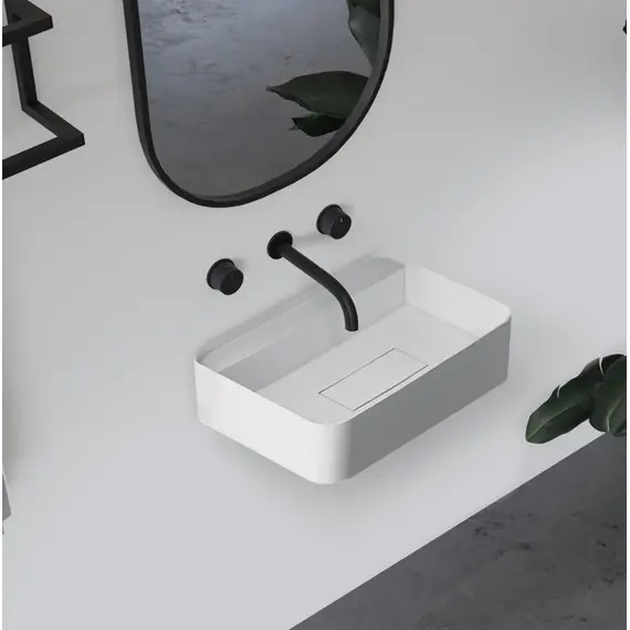 РАКОВИНА ПОДВЕСНАЯ ABBER STEIN AS2626 БЕЛАЯ МАТОВАЯ