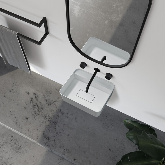 РАКОВИНА ПОДВЕСНАЯ ABBER STEIN AS2626 БЕЛАЯ МАТОВАЯ