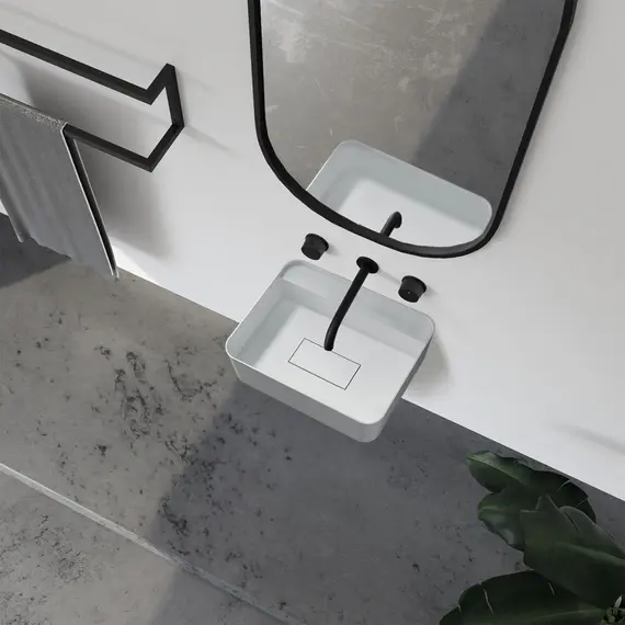 РАКОВИНА ПОДВЕСНАЯ ABBER STEIN AS2626 БЕЛАЯ МАТОВАЯ