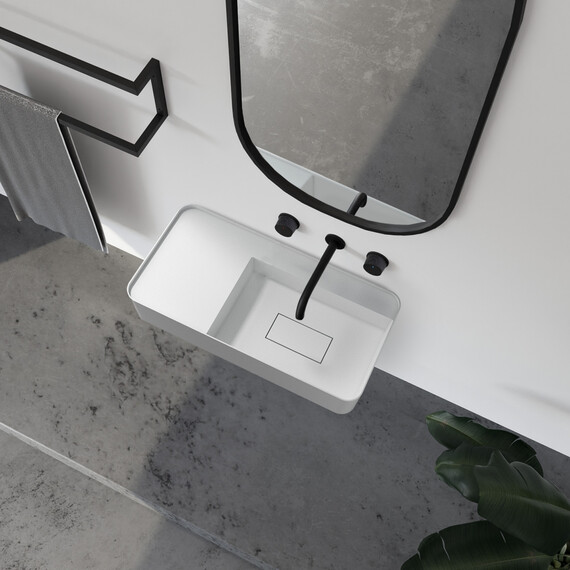 РАКОВИНА ПОДВЕСНАЯ ABBER STEIN AS2627-1.2 БЕЛАЯ МАТОВАЯ