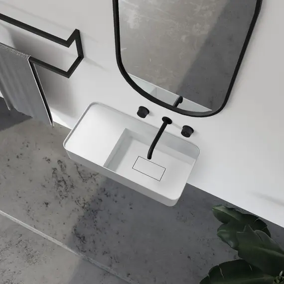 РАКОВИНА ПОДВЕСНАЯ ABBER STEIN AS2627-1.2 БЕЛАЯ МАТОВАЯ