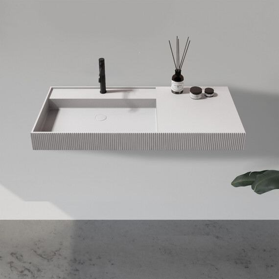 РАКОВИНА ПОДВЕСНАЯ ABBER STEIN AS2628 БЕЛАЯ МАТОВАЯ