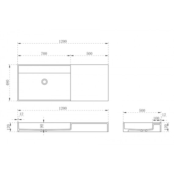 РАКОВИНА ПОДВЕСНАЯ ABBER STEIN AS2628 БЕЛАЯ МАТОВАЯ