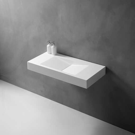 РАКОВИНА ПОДВЕСНАЯ ABBER STEIN AS2641 БЕЛАЯ МАТОВАЯ