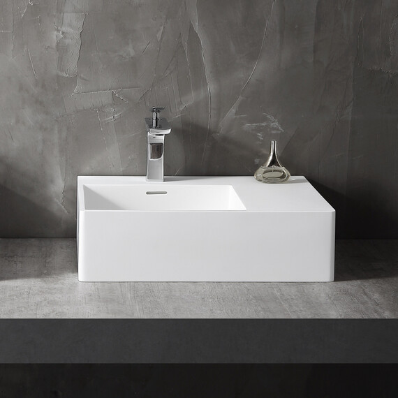 РАКОВИНА ПОДВЕСНАЯ ABBER STEIN AS2644 L БЕЛАЯ МАТОВАЯ