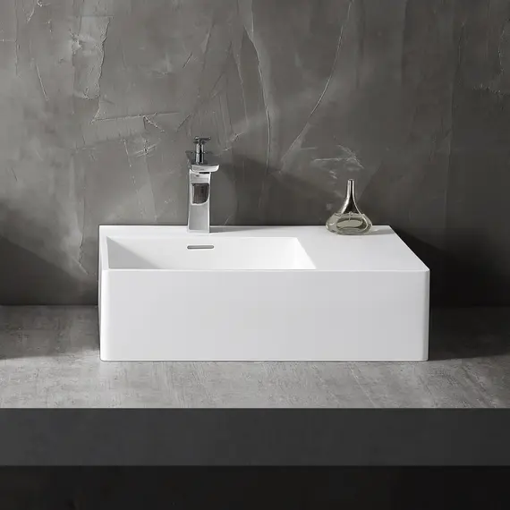 РАКОВИНА ПОДВЕСНАЯ ABBER STEIN AS2644 L БЕЛАЯ МАТОВАЯ