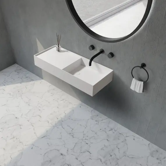 РАКОВИНА ПОДВЕСНАЯ ABBER STEIN AS2648 БЕЛАЯ МАТОВАЯ