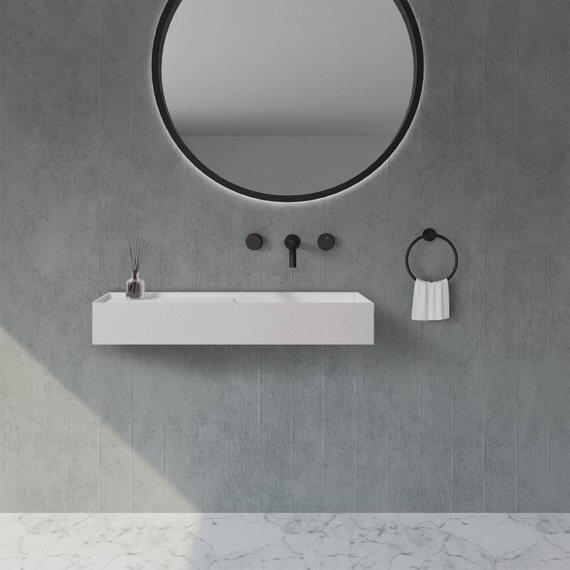 РАКОВИНА ПОДВЕСНАЯ ABBER STEIN AS2648 БЕЛАЯ МАТОВАЯ