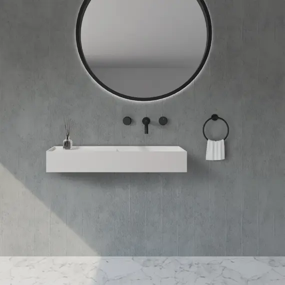 РАКОВИНА ПОДВЕСНАЯ ABBER STEIN AS2648 БЕЛАЯ МАТОВАЯ