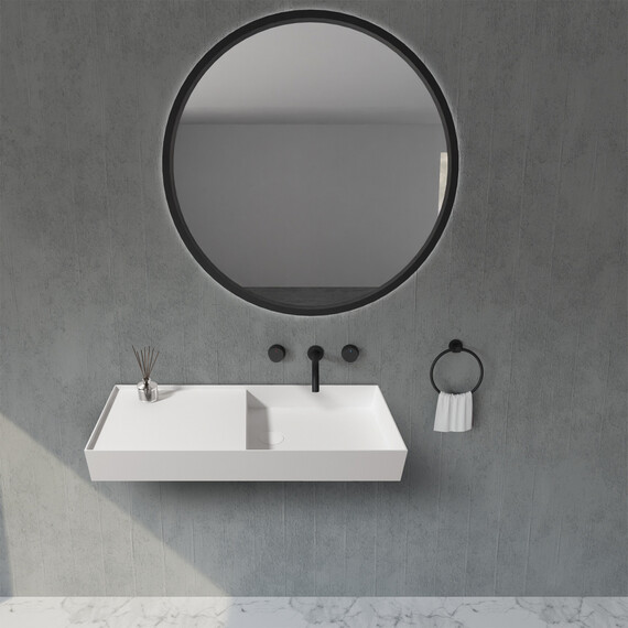 РАКОВИНА ПОДВЕСНАЯ ABBER STEIN AS2648 БЕЛАЯ МАТОВАЯ