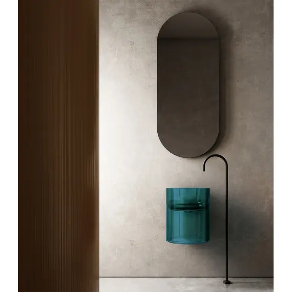 РАКОВИНА ПОДВЕСНАЯ ПРОЗРАЧНАЯ ABBER KRISTALL AT2704AQUAMARIN БИРЮЗОВАЯ