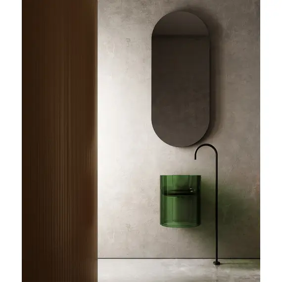 РАКОВИНА ПОДВЕСНАЯ ПРОЗРАЧНАЯ ABBER KRISTALL AT2704EMERALD ЗЕЛЕНАЯ