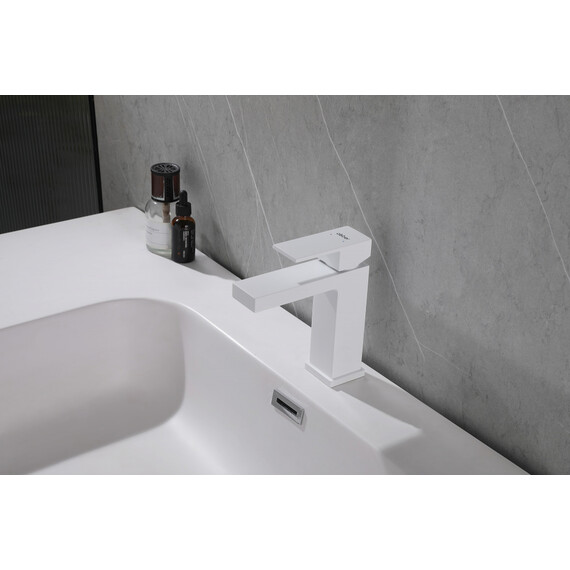 СМЕСИТЕЛЬ ABBER DAHEIM AF8210W ДЛЯ РАКОВИНЫ, БЕЛЫЙ МАТОВЫЙ