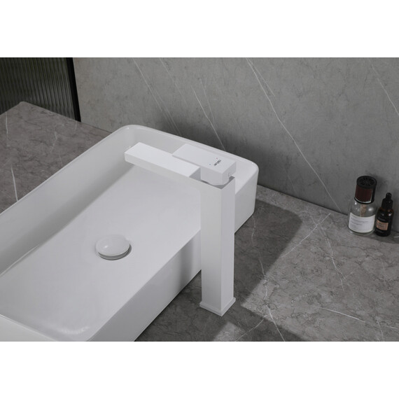 СМЕСИТЕЛЬ ABBER DAHEIM AF8211W ДЛЯ РАКОВИНЫ, БЕЛЫЙ МАТОВЫЙ