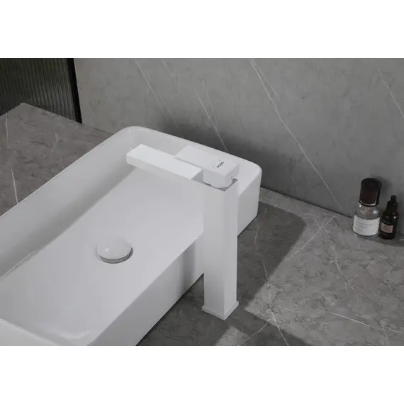 СМЕСИТЕЛЬ ABBER DAHEIM AF8211W ДЛЯ РАКОВИНЫ, БЕЛЫЙ МАТОВЫЙ