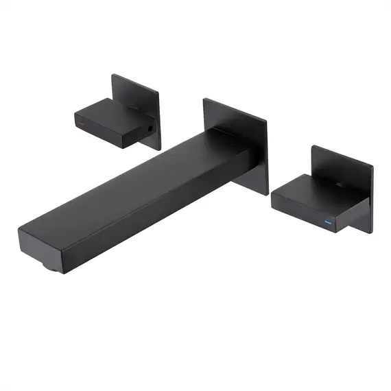 СМЕСИТЕЛЬ ABBER DAHEIM AF82122B ДЛЯ РАКОВИНЫ СКРЫТОГО МОНТАЖА, ЧЕРНЫЙ МАТОВЫЙ