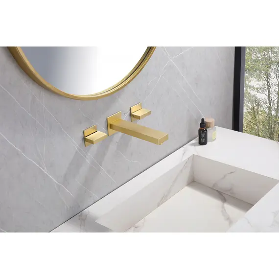 СМЕСИТЕЛЬ ABBER DAHEIM AF82122G ДЛЯ РАКОВИНЫ СКРЫТОГО МОНТАЖА, МАТОВОЕ ЗОЛОТО