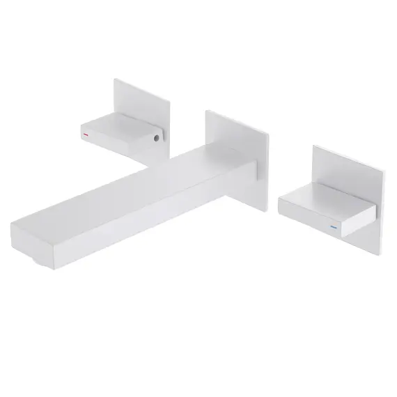 СМЕСИТЕЛЬ ABBER DAHEIM AF82122W ДЛЯ РАКОВИНЫ СКРЫТОГО МОНТАЖА, БЕЛЫЙ МАТОВЫЙ