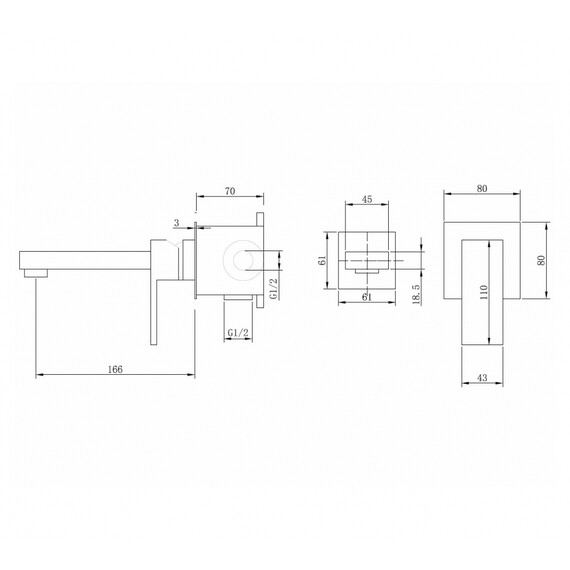 СМЕСИТЕЛЬ ABBER DAHEIM AF8212W ДЛЯ РАКОВИНЫ СКРЫТОГО МОНТАЖА, БЕЛЫЙ МАТОВЫЙ