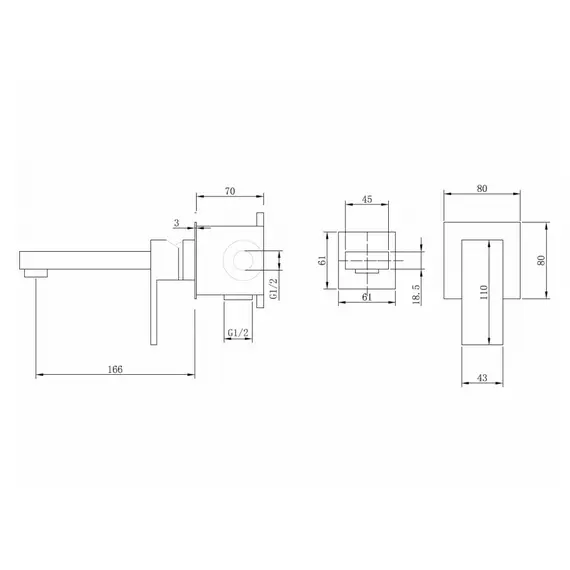 СМЕСИТЕЛЬ ABBER DAHEIM AF8212W ДЛЯ РАКОВИНЫ СКРЫТОГО МОНТАЖА, БЕЛЫЙ МАТОВЫЙ